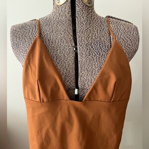 Zara tobacco one piece swimsuit size M